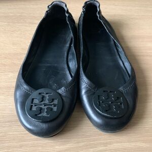 Tory Burch minnie travel ballet flats, black 7.5